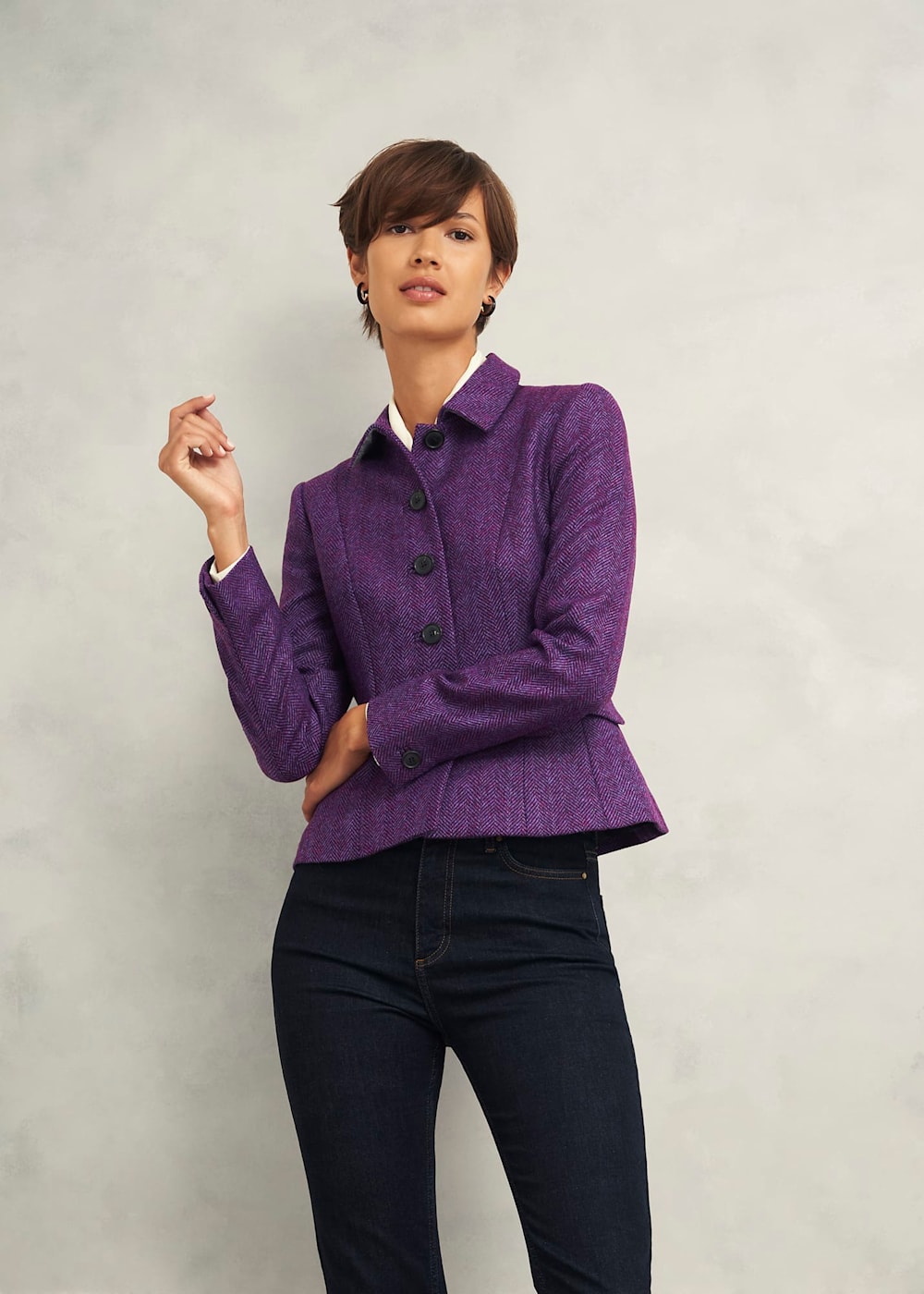 Purple wool jacket discount