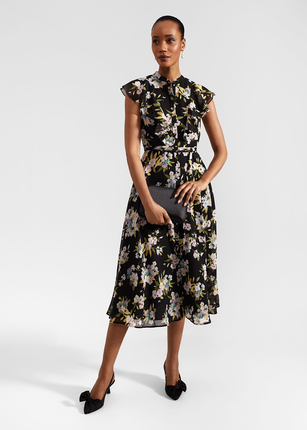 Erica Belted Midi Dress Hobbs US