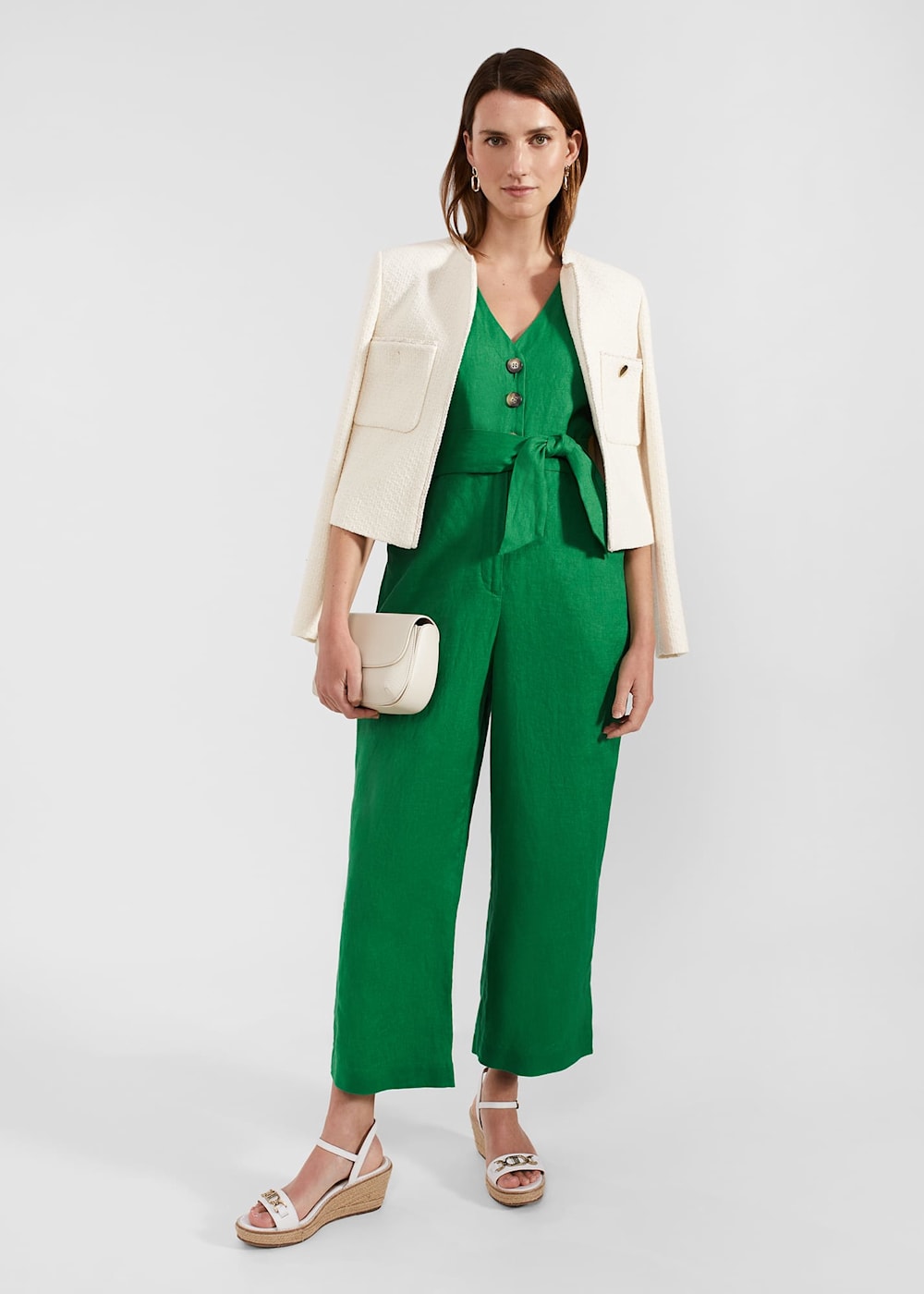 Melodie Linen Jumpsuit Hobbs UK