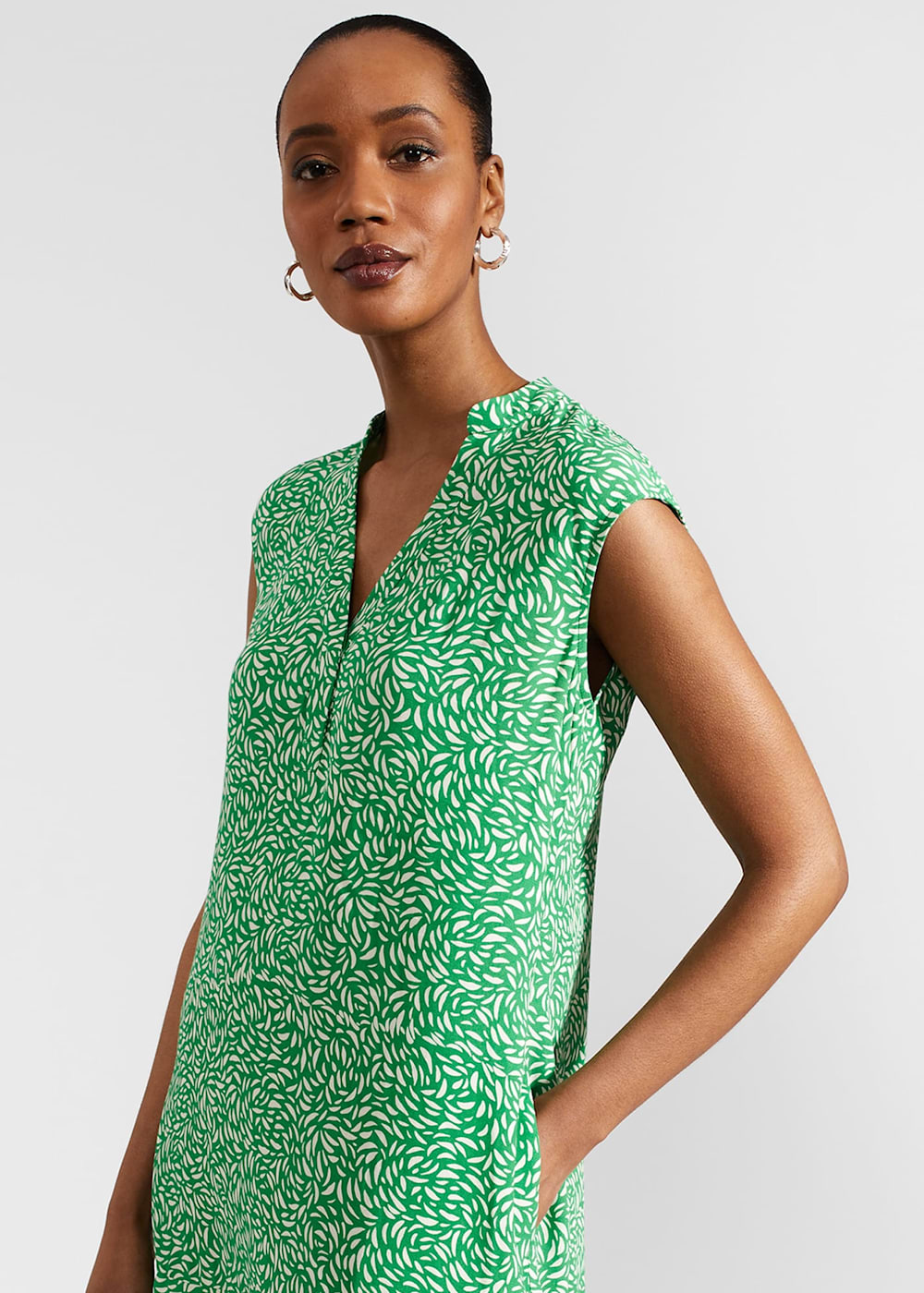 Embellished Wrap Woven Mini Shirt Dress | Karen Millen