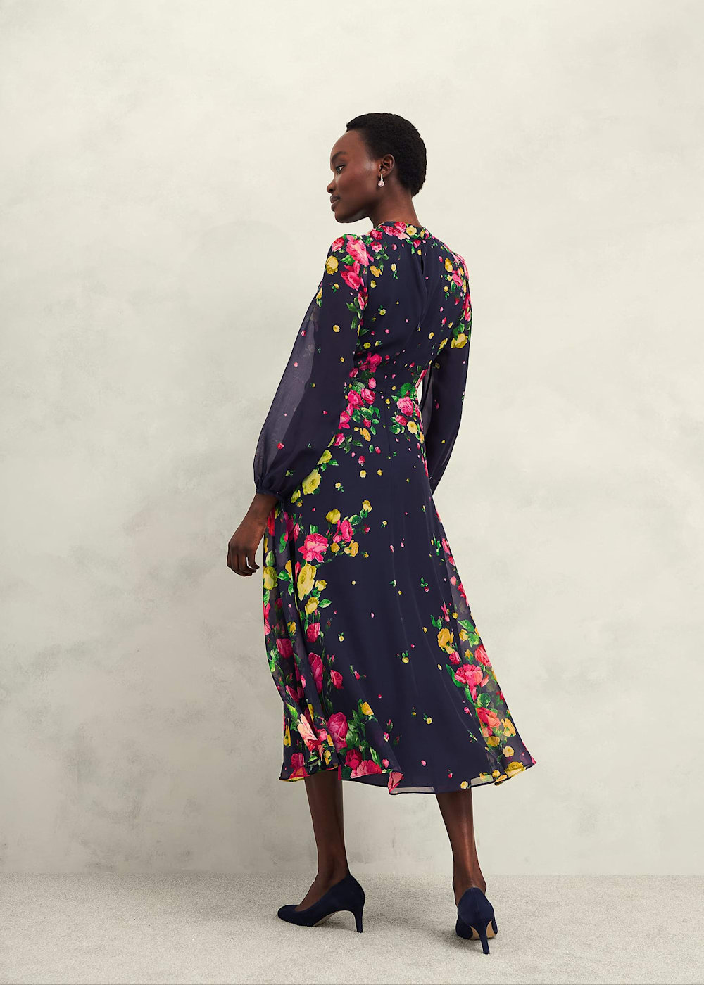Floral silk gown online