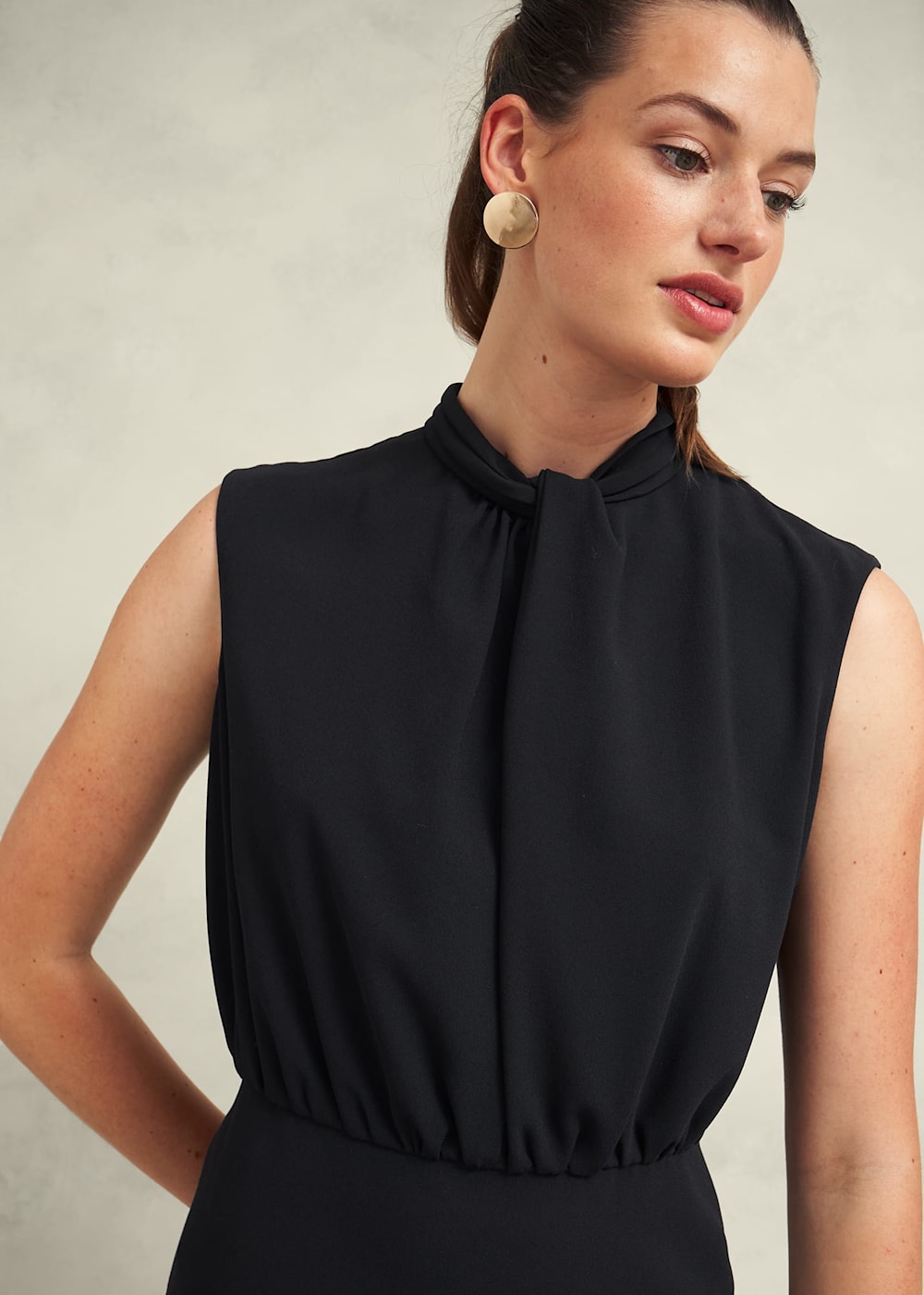 Twist neck dress outlet