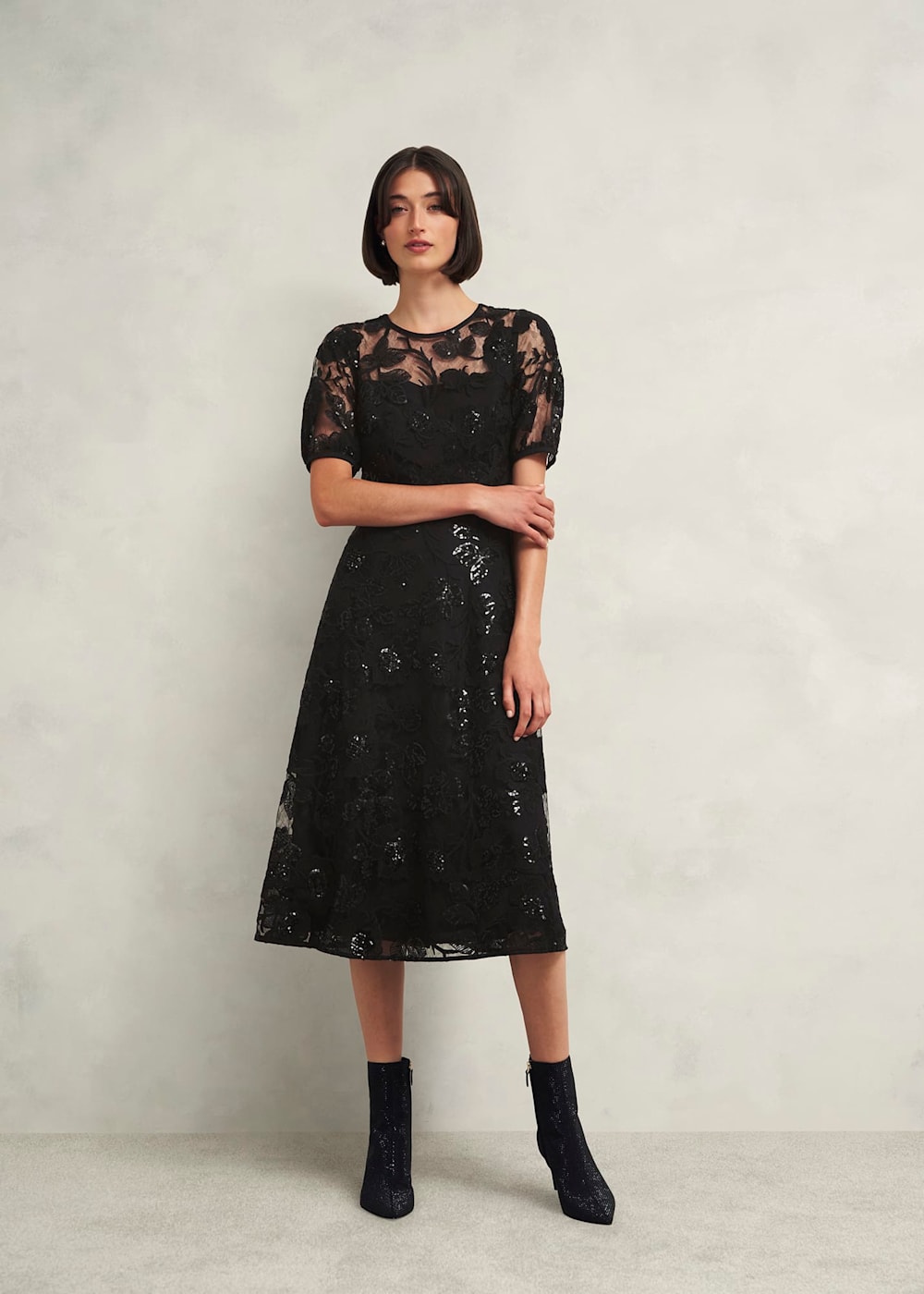Black lace dress uk online