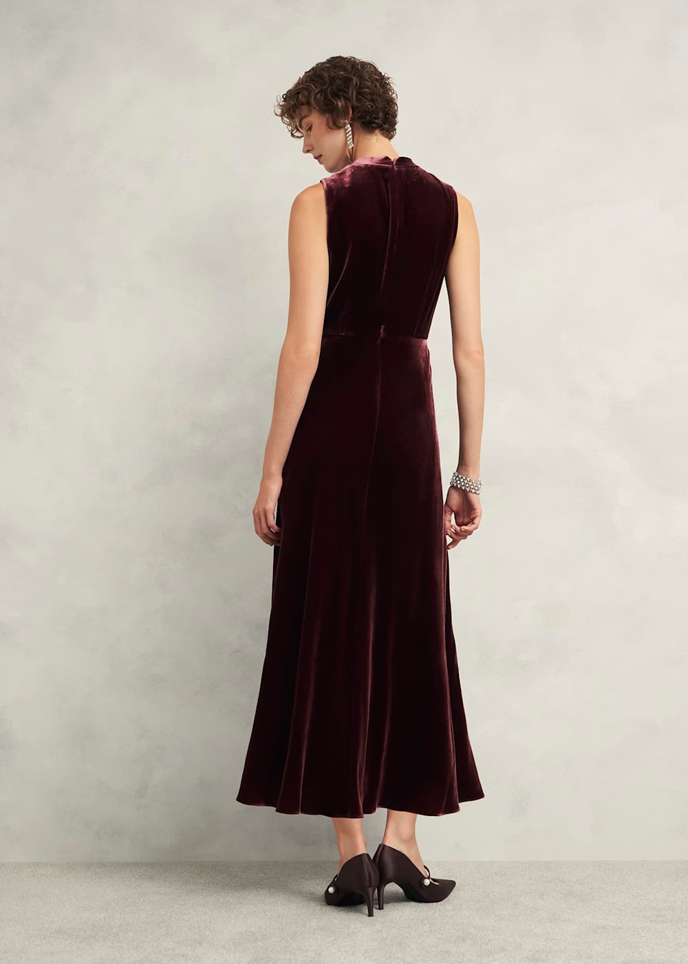 Isleworth Velvet Dress With Silk Hobbs UK