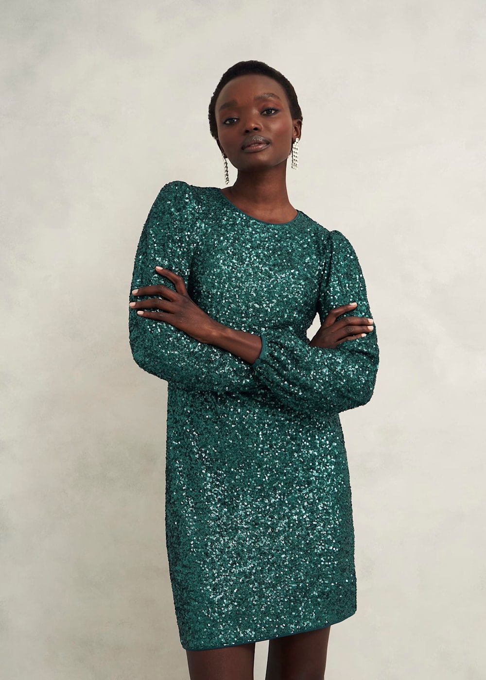 Cianna Sequin Dress | Hobbs US |