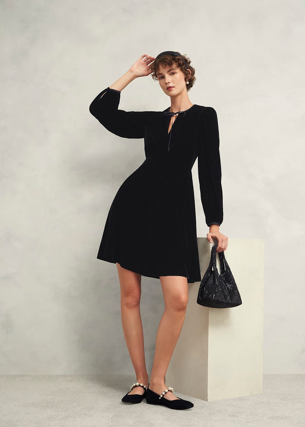 Osterly Velvet Dress Hobbs UK