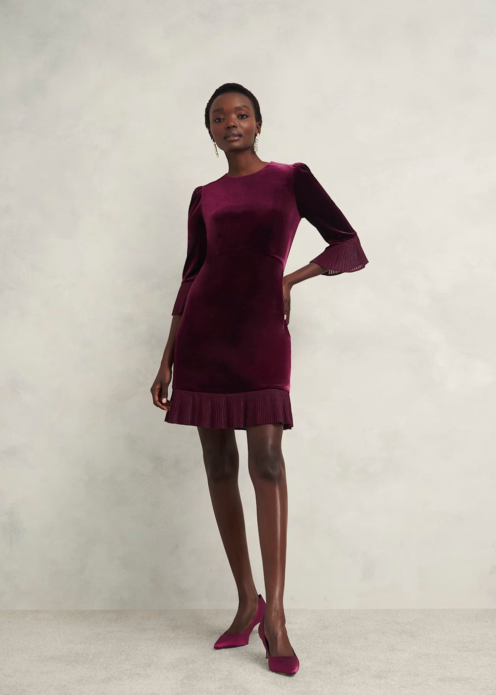 Plum velvet dress 2025