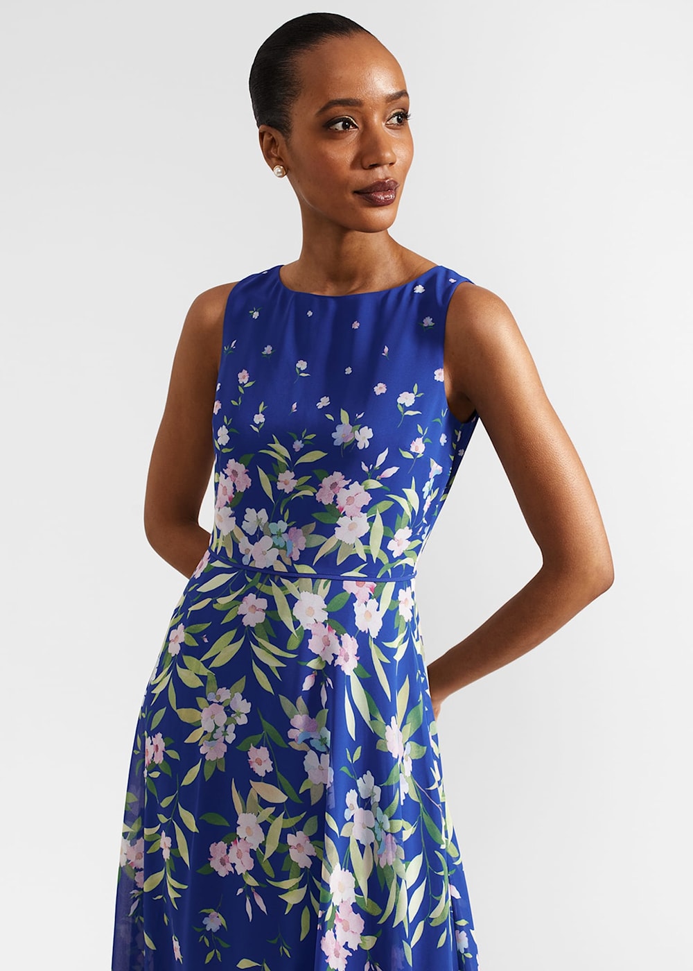 Carly Floral Midi Dress Hobbs US