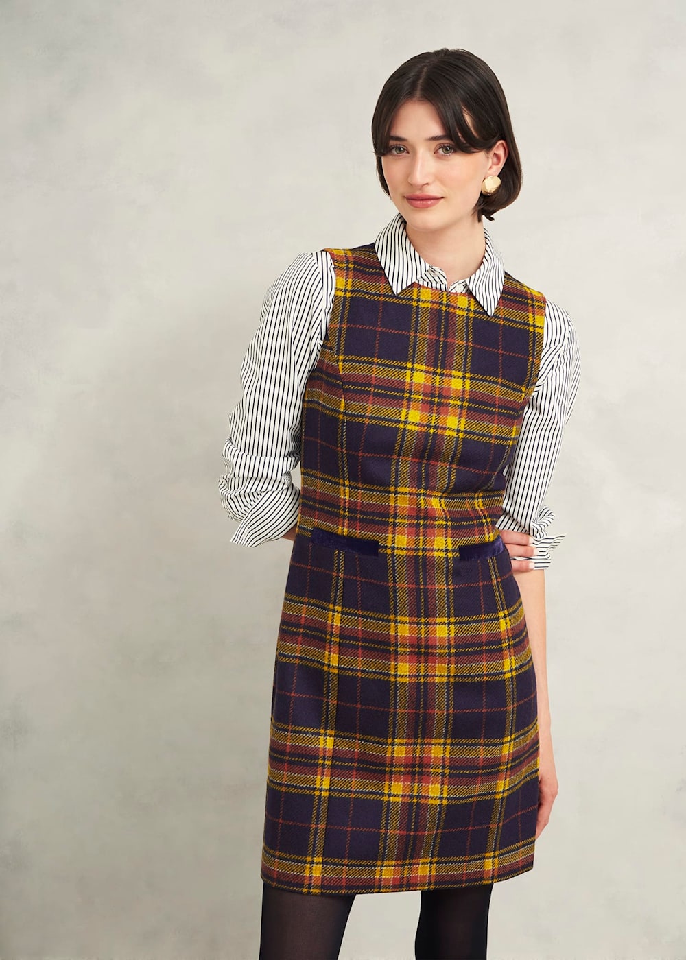 Alexandria Solid Drop Waist Dress