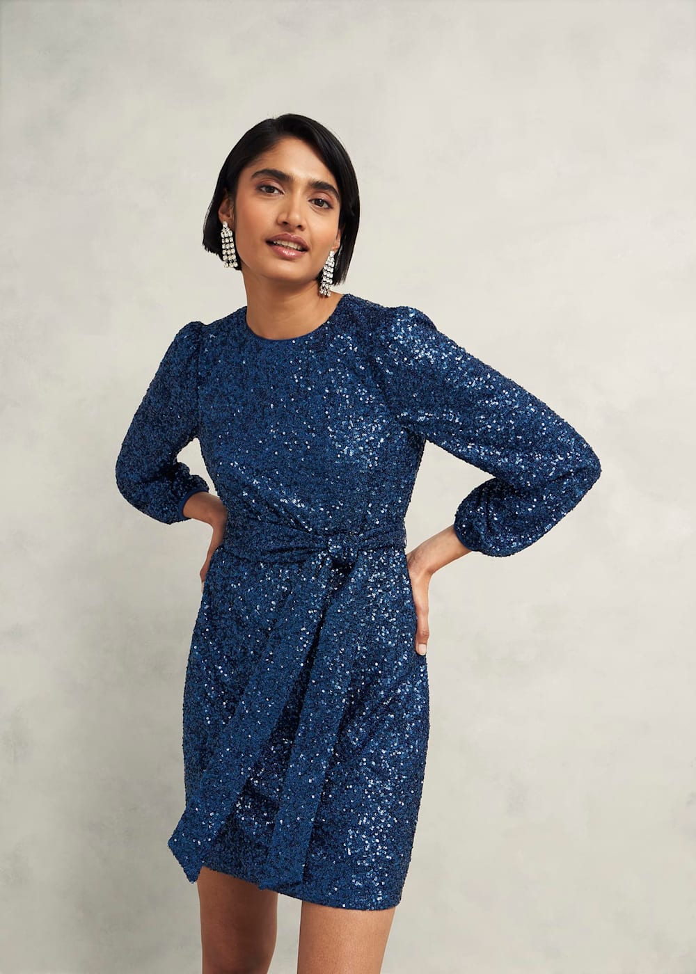 Express blue sequin dress shop