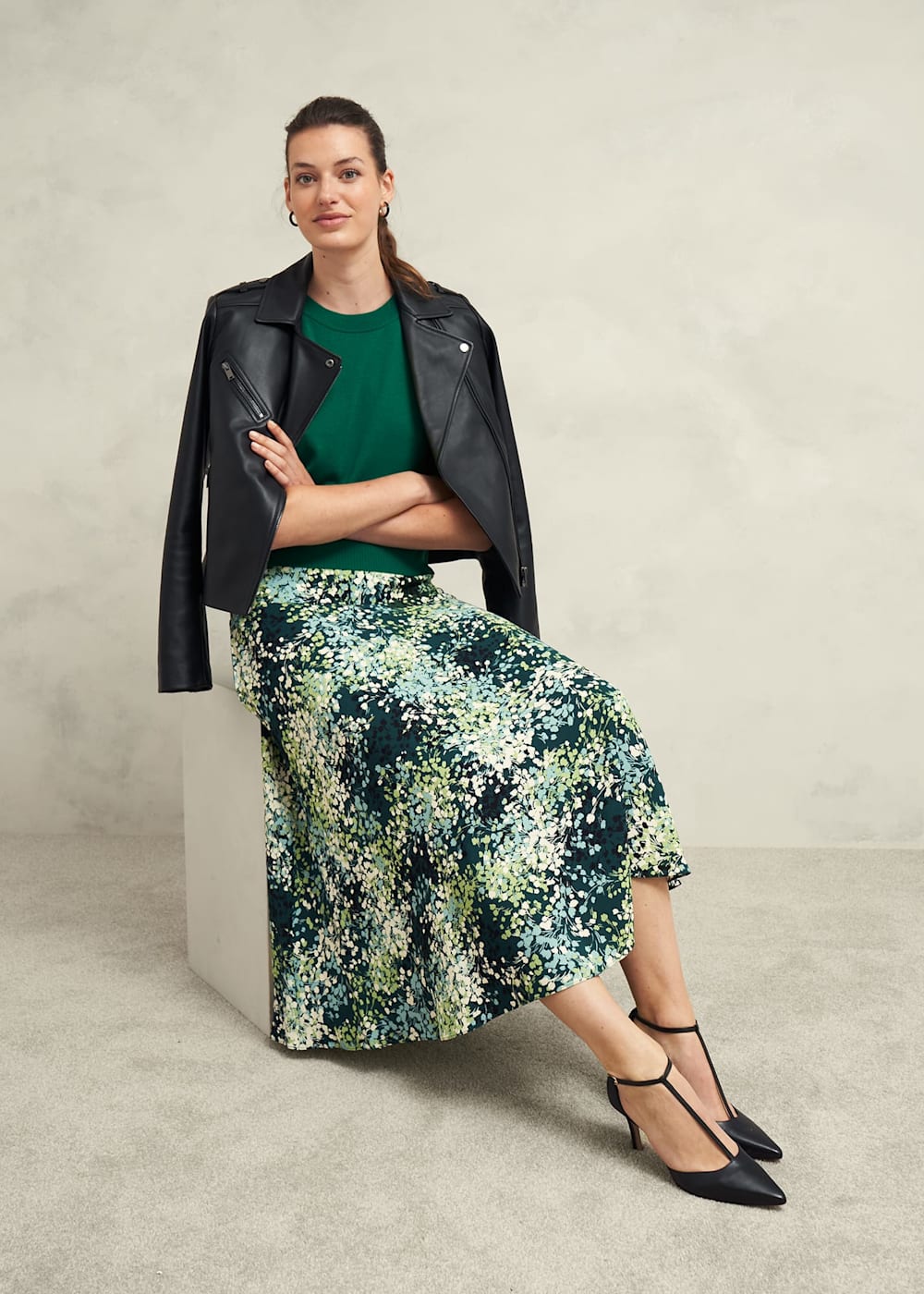 VONIQUE / ENFOLD/BUMPY-STRAIGHT SKIRT