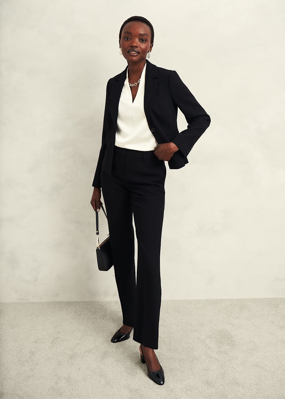 Petite black pantsuit best sale