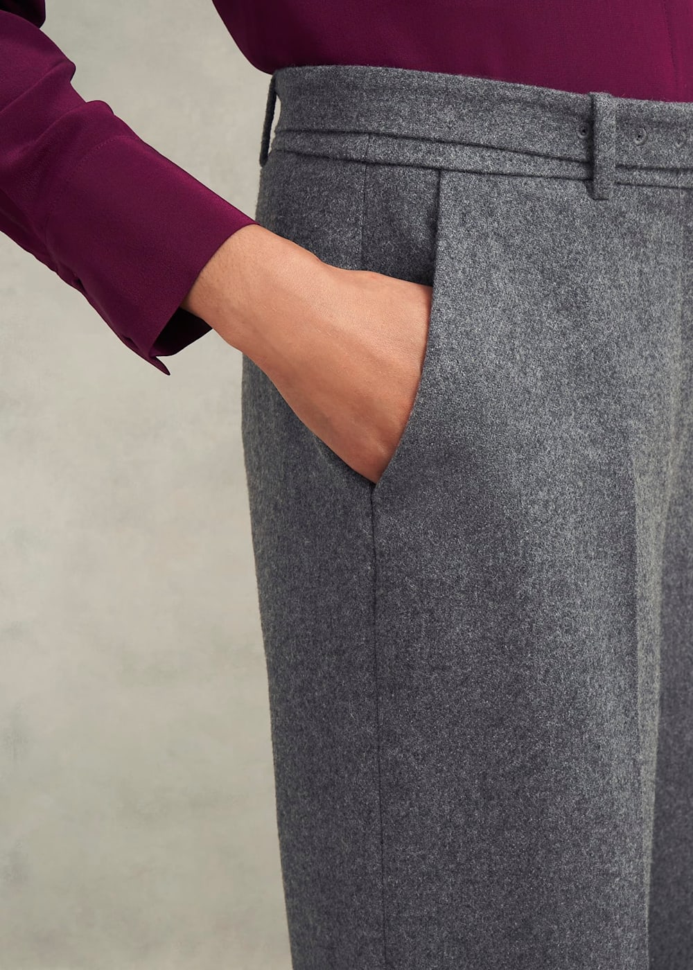 Elsie Wool Blend Wide Pants | Hobbs US |