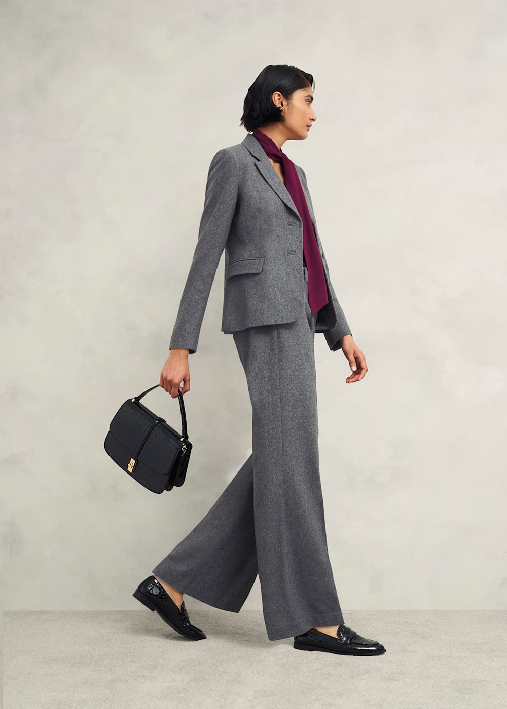 Elsie Wool Blend Wide Pants | Hobbs US |