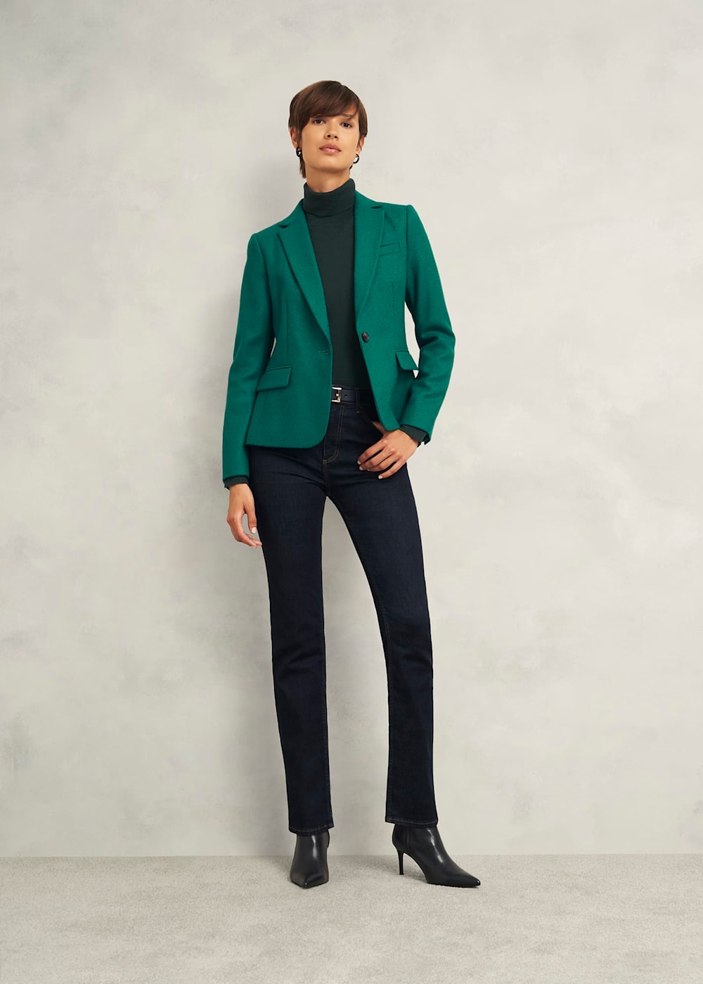 Lara Merino Wool Roll Neck Jumper Hobbs UK