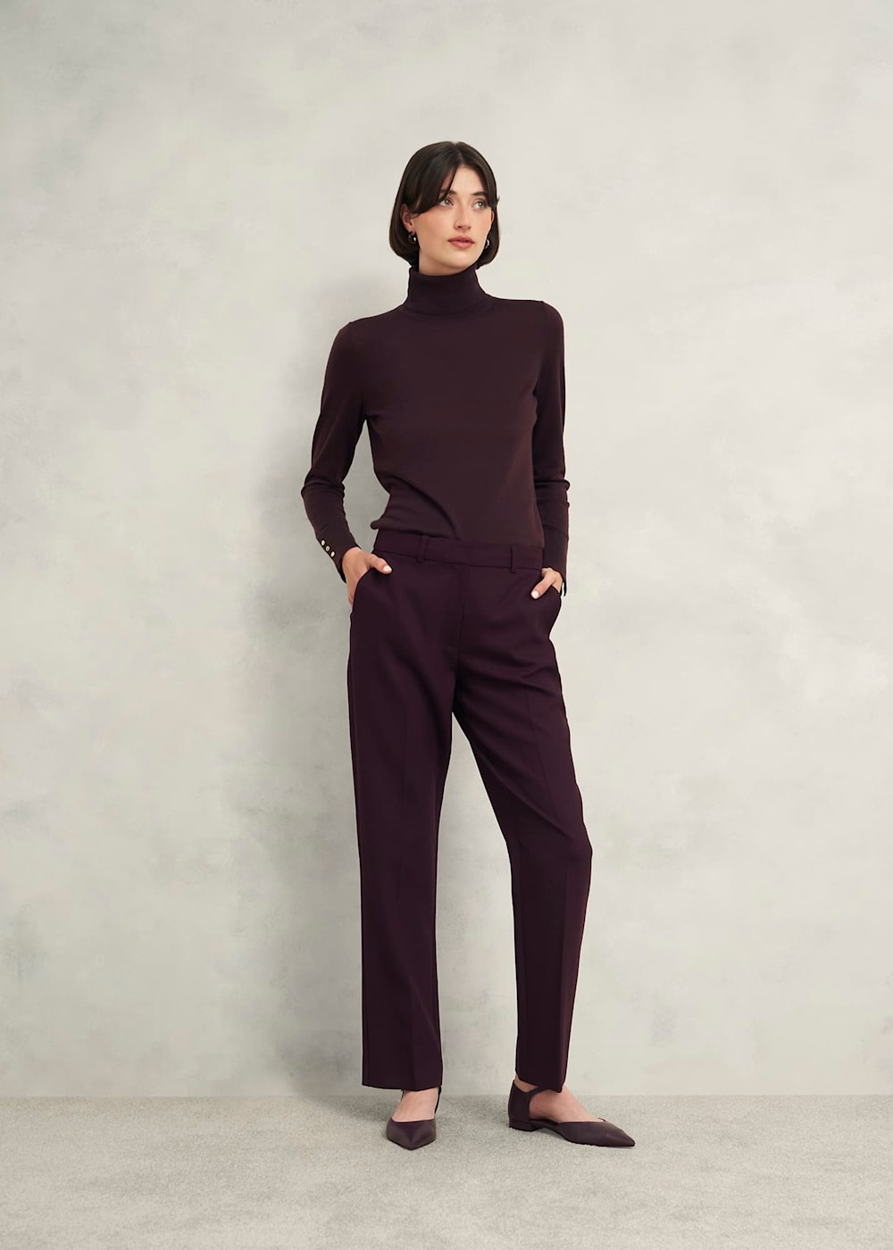 Lara Merino Wool Roll Neck Jumper Hobbs UK