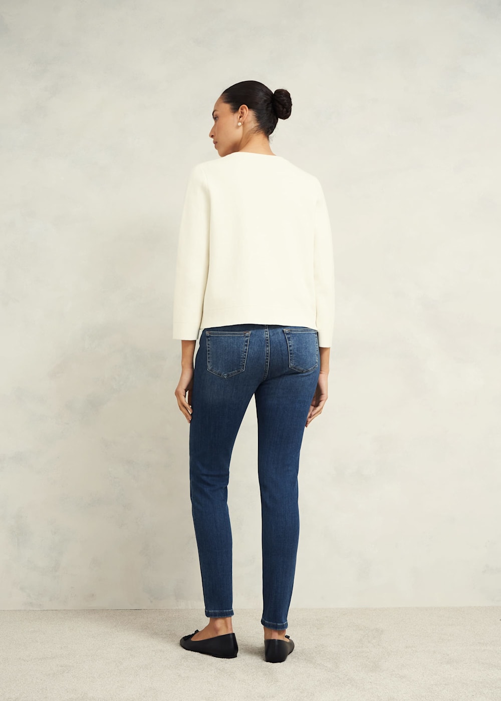 Button Embellished Square Neck Knit Top in Cream - Retro