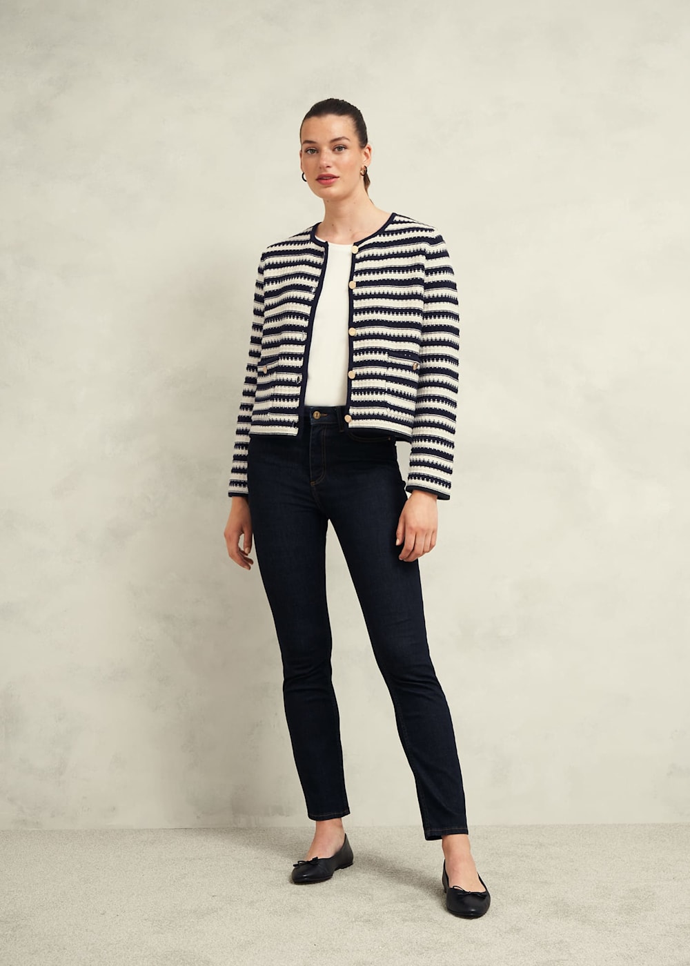 Milly Cotton Knitted Jacket | Hobbs US |