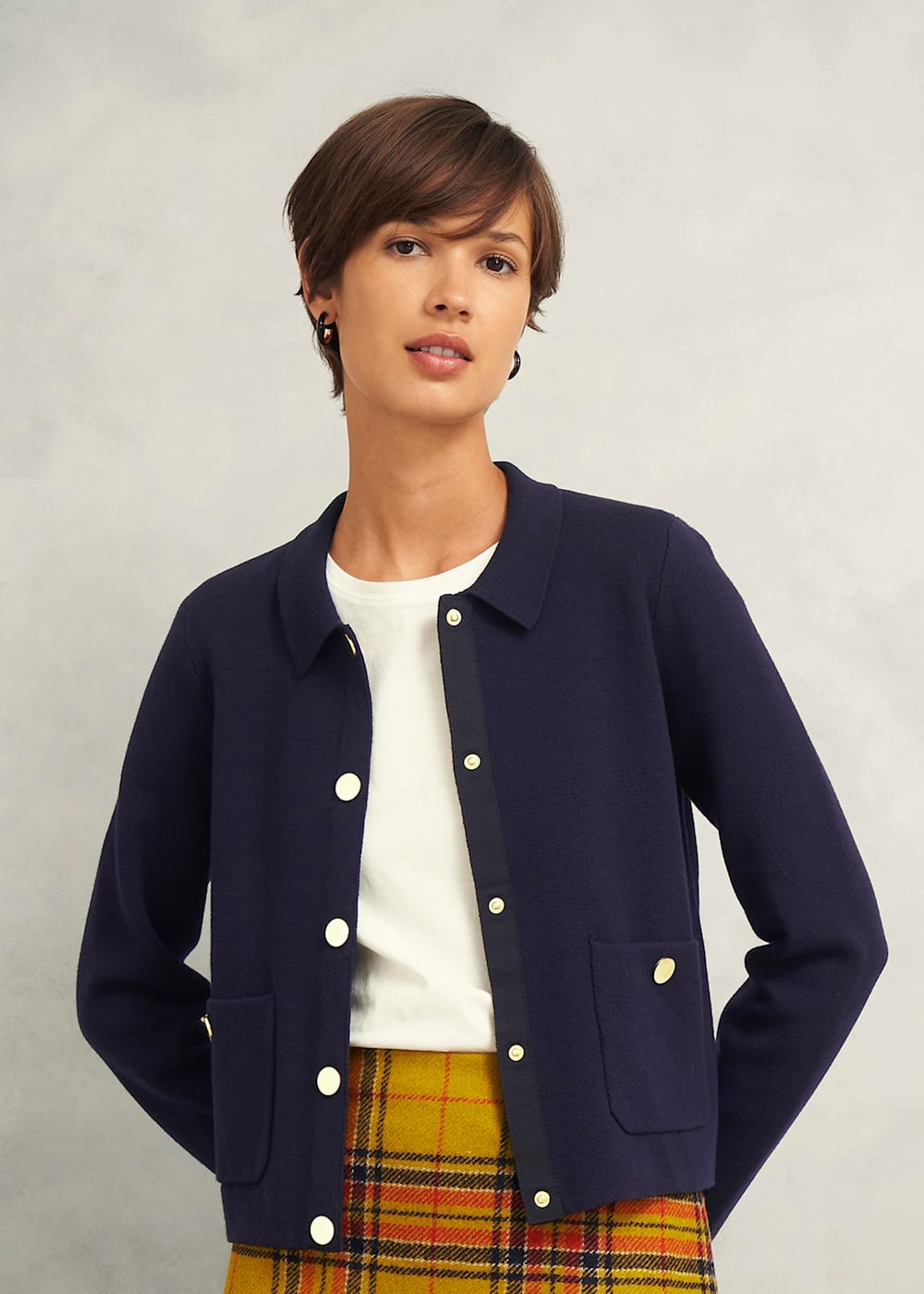 Daisy Cotton Wool Knitted Jacket Hobbs UK