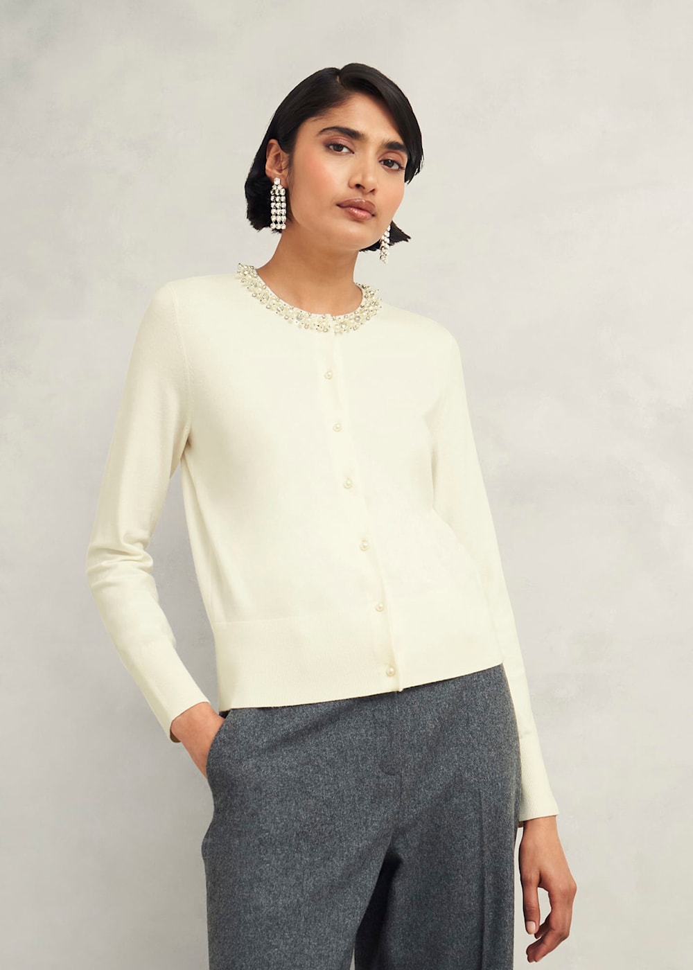Oakley Beaded Cardigan | Hobbs US |