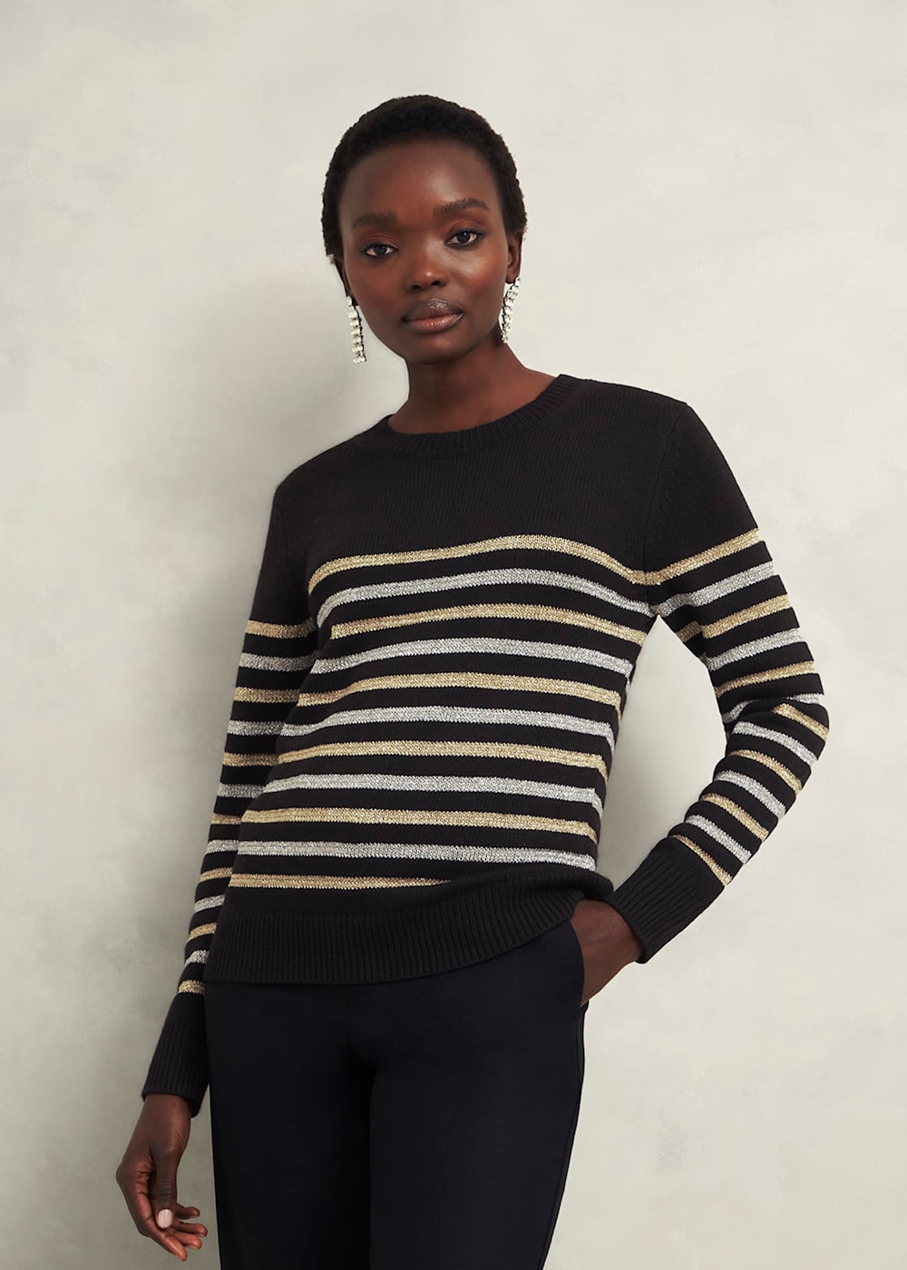 Destiny Sparkle Stripe Jumper Hobbs UK