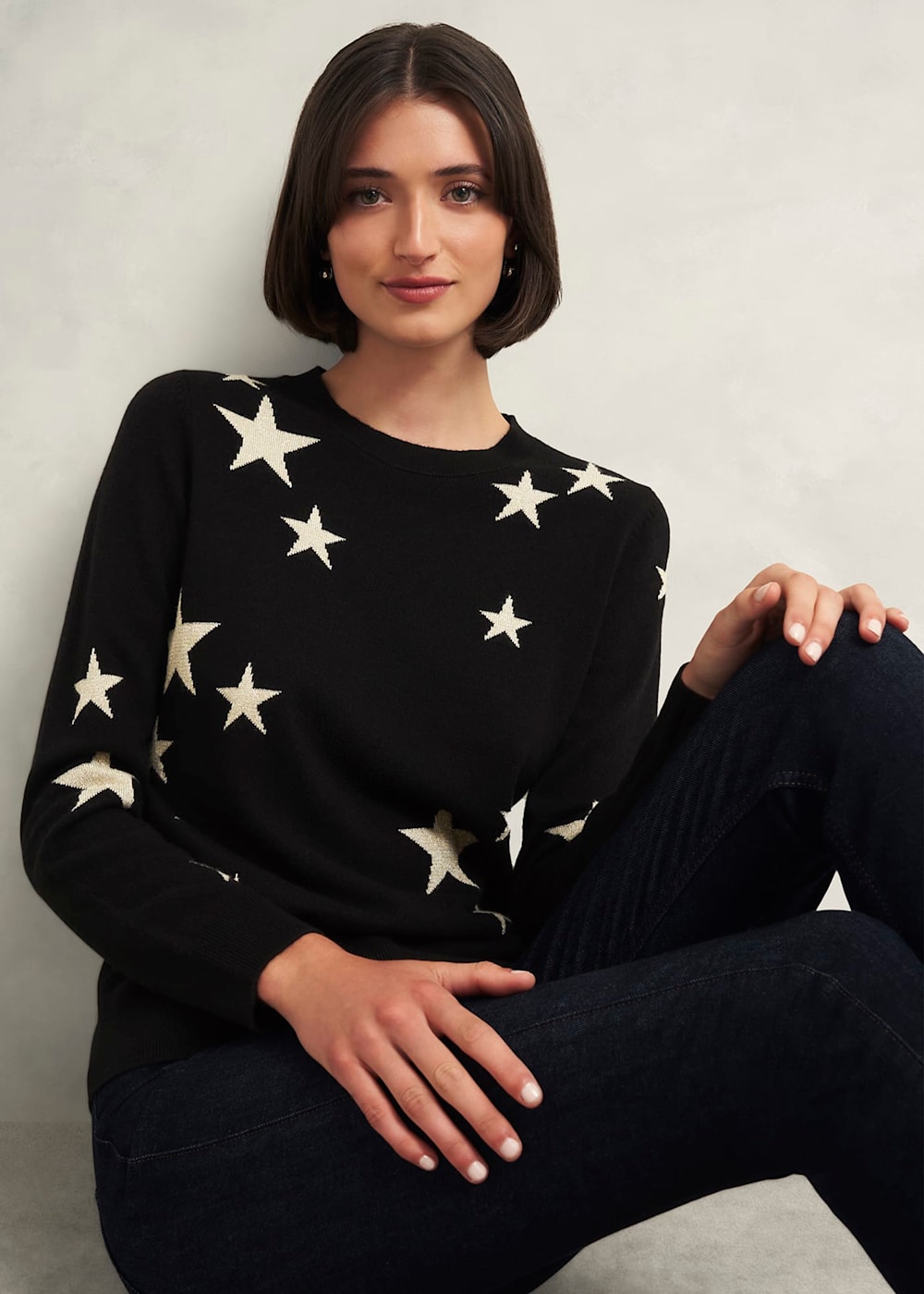 Hobbs navy jumper hotsell