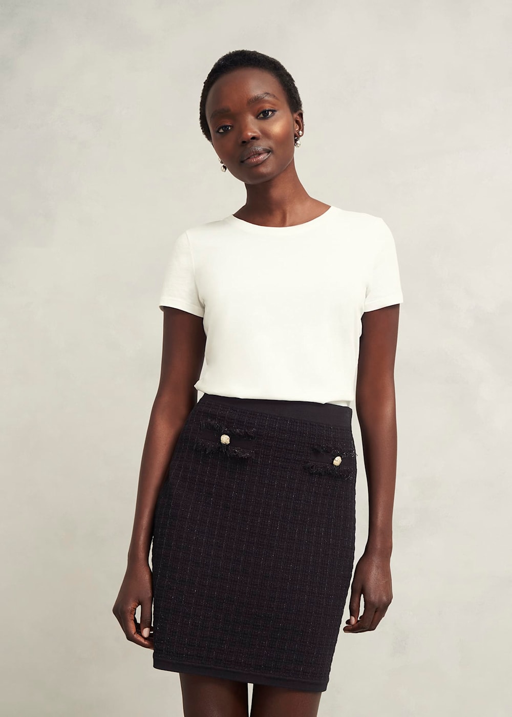 Sairey Sparkle Knitted Skirt | Hobbs US |