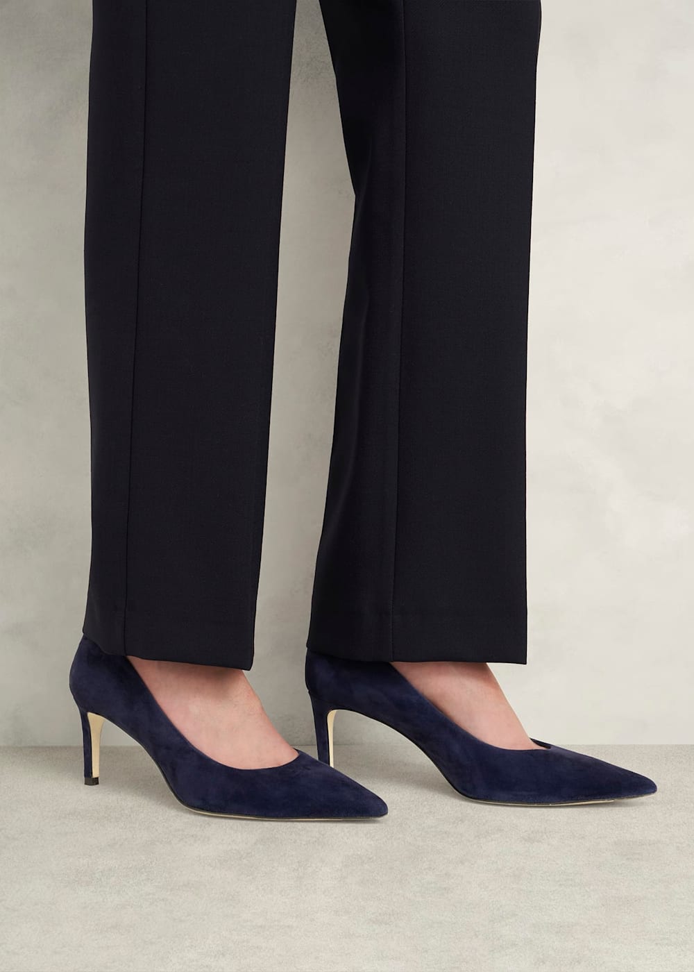 Navy suede court shoes clearance