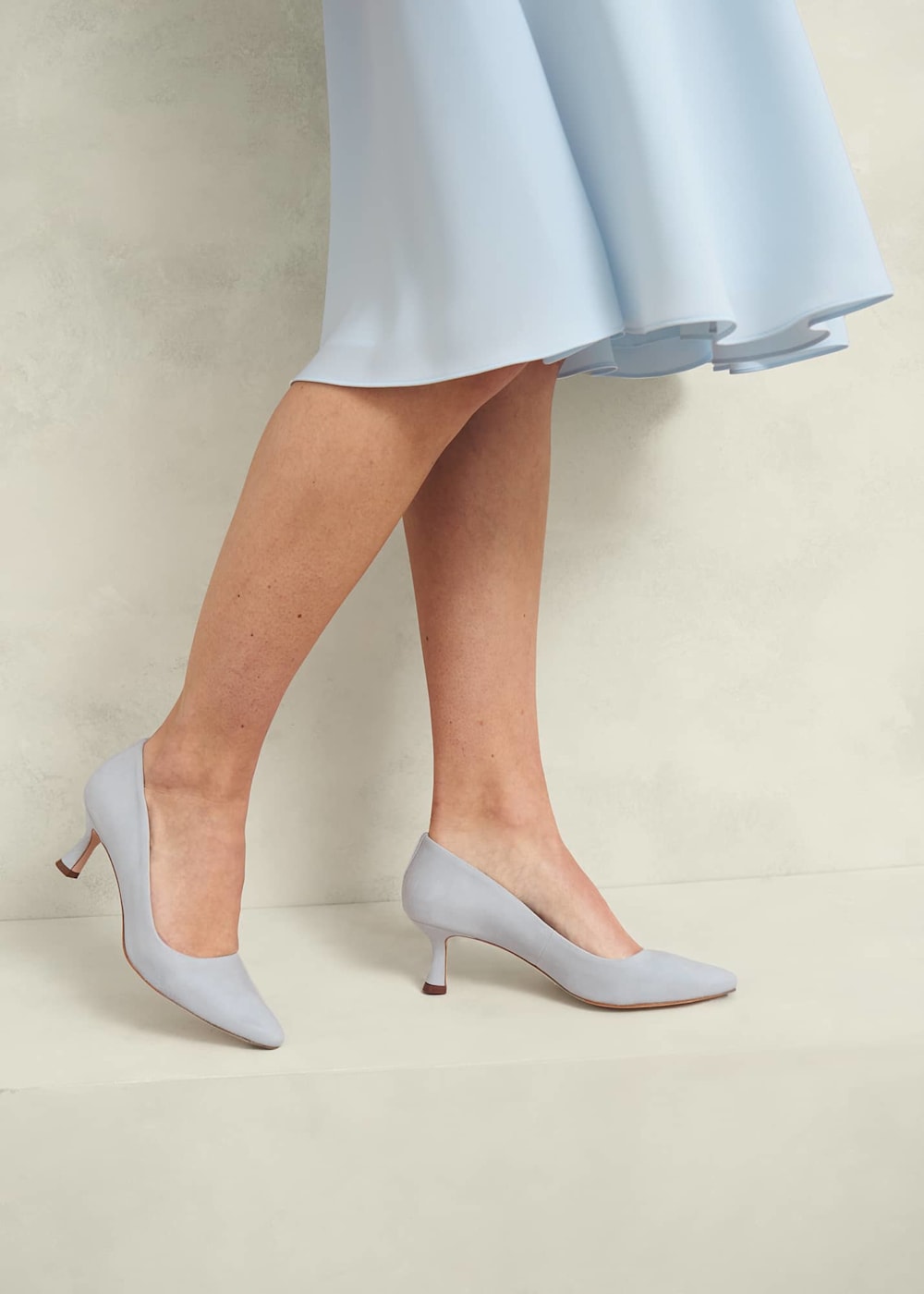 Pale blue kitten heels hot sale