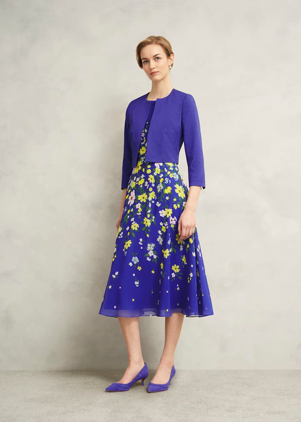 Hobbs Elize Textured Jacket Allium Blue Hobbs Elize Textured Jacket Allium Blue