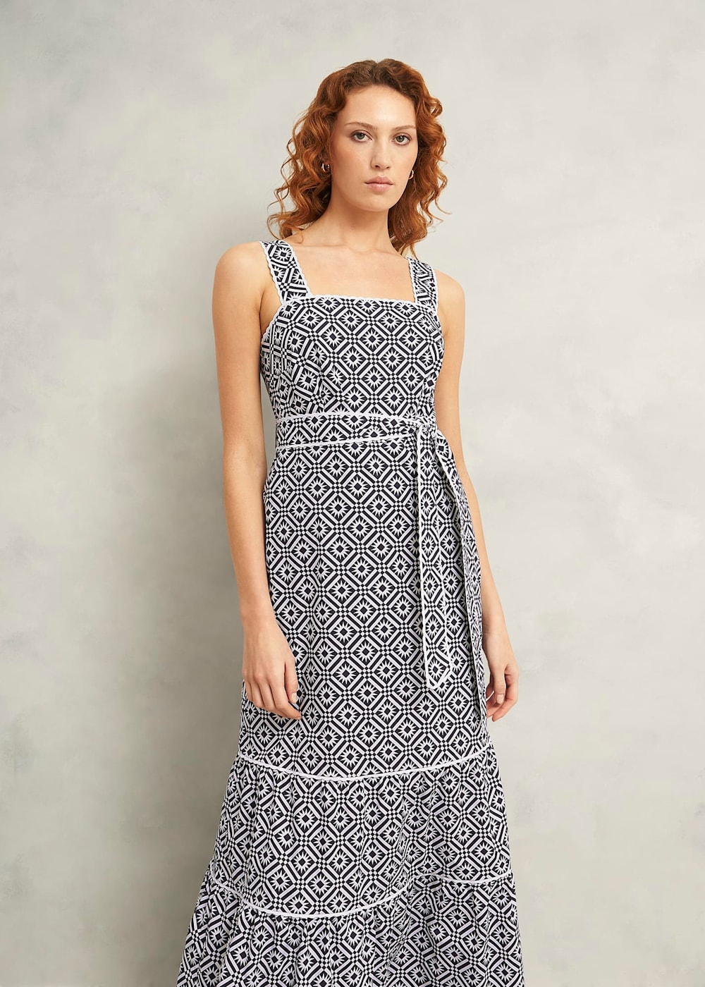 Kara Abstract Tie Waist Dress