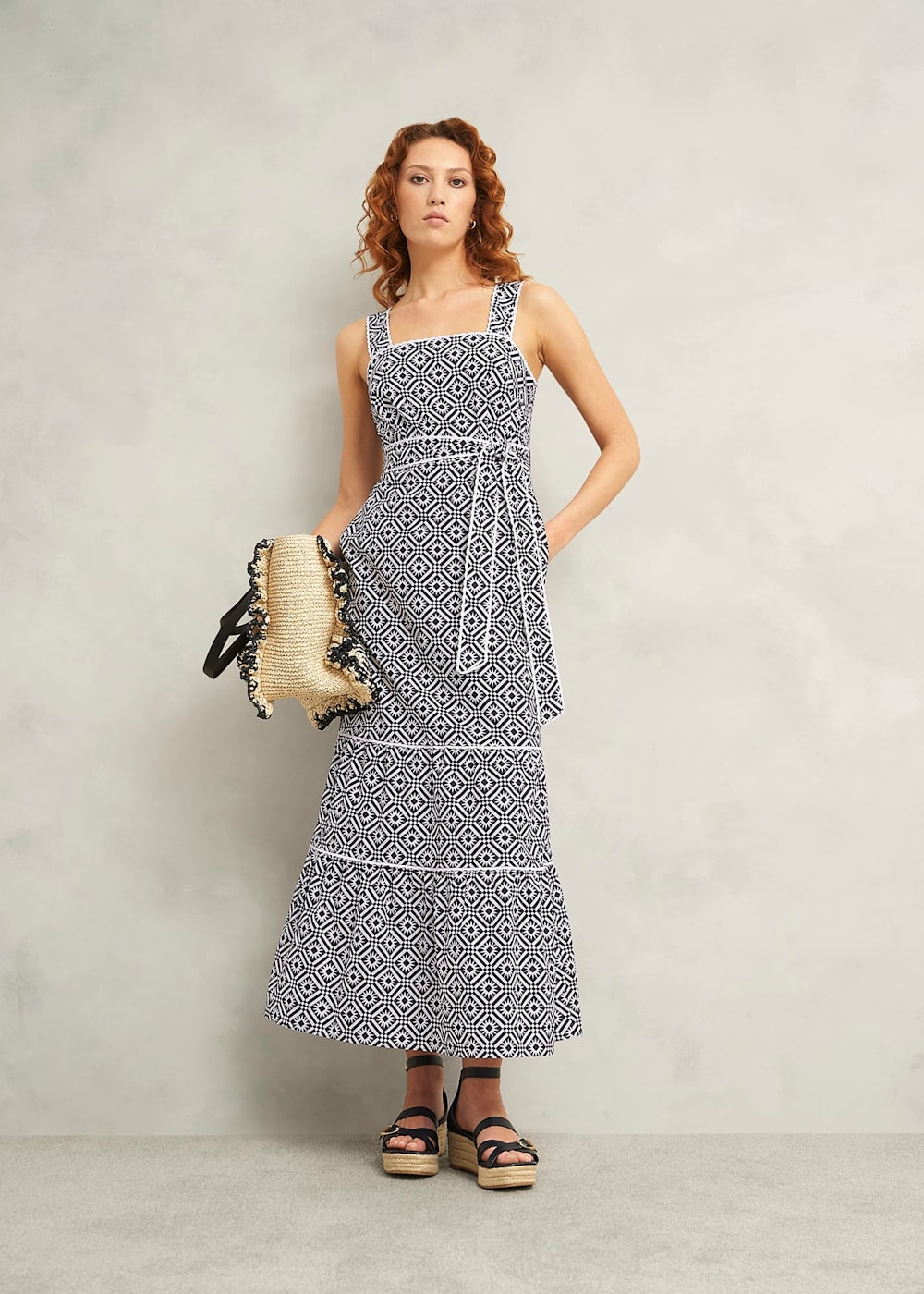 Kara Abstract Tie Waist Dress
