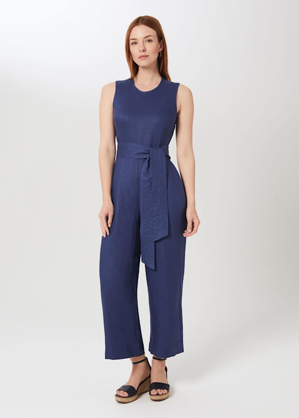 Gabbie Linen Cropped Jumpsuit