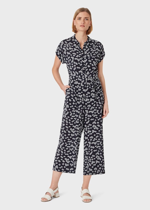 Inez Floral Cropped Jumpsuit