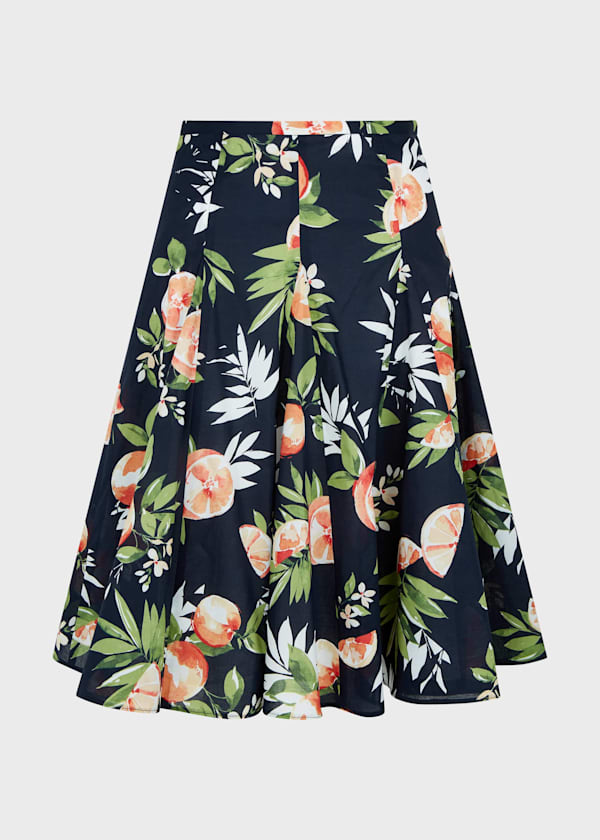 Melina Cotton Floral Full Skirt