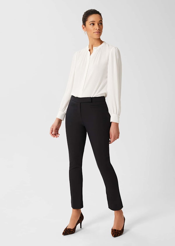 Narrow leg work trousers sales