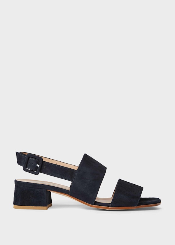 Claudia Suede Block Heel Sandals