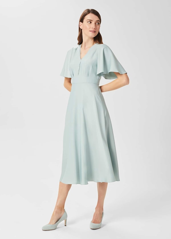 Kristen Satin Fit And Flare Dress