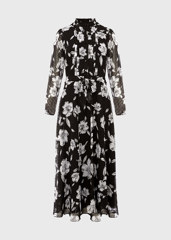 Orla Floral Jacquard Midi Dress