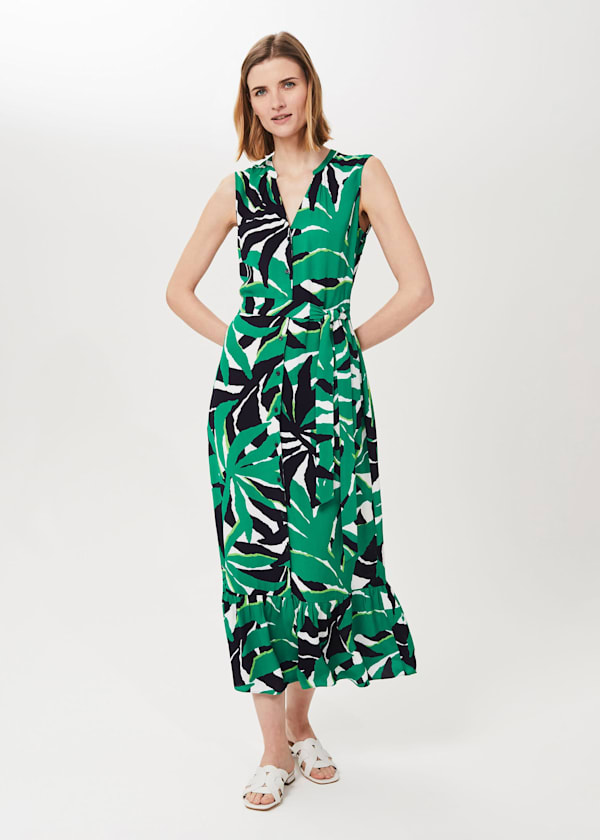 Petite Laurenza Printed Midi Dress