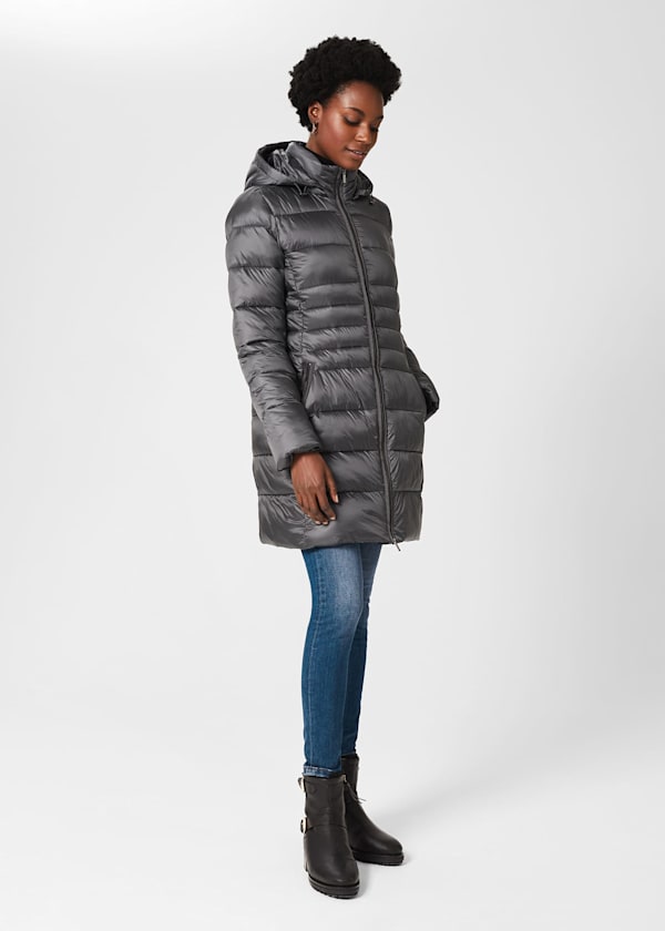 Danika Long Puffer Jacket With Hood