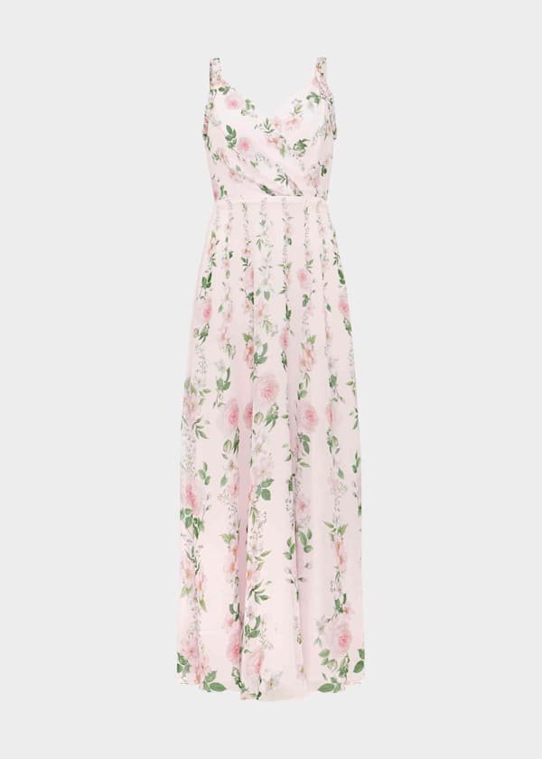 Catherine Silk Floral Maxi Dress