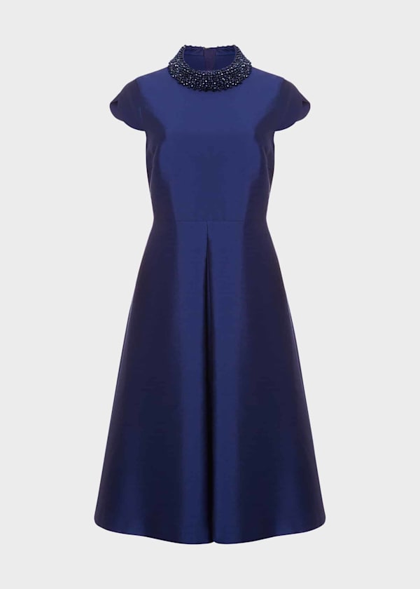 Christie Silk Wool Beaded Dress