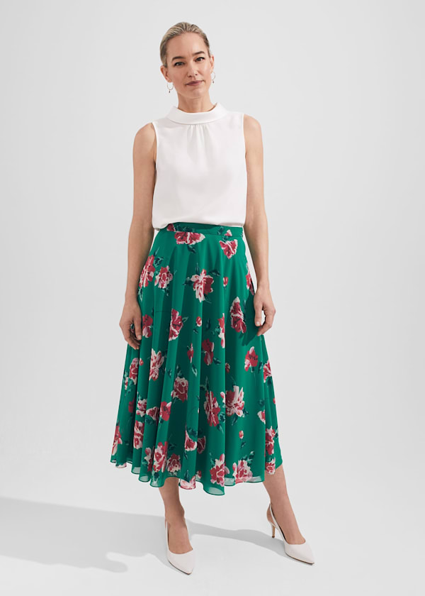 Carly Floral A Line Skirt
