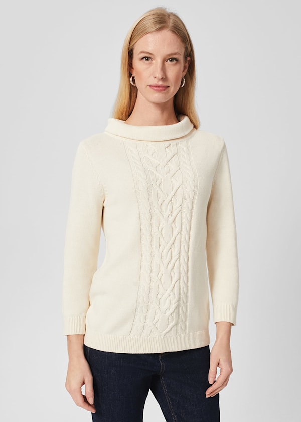 Camilla Cable Cotton Sweater