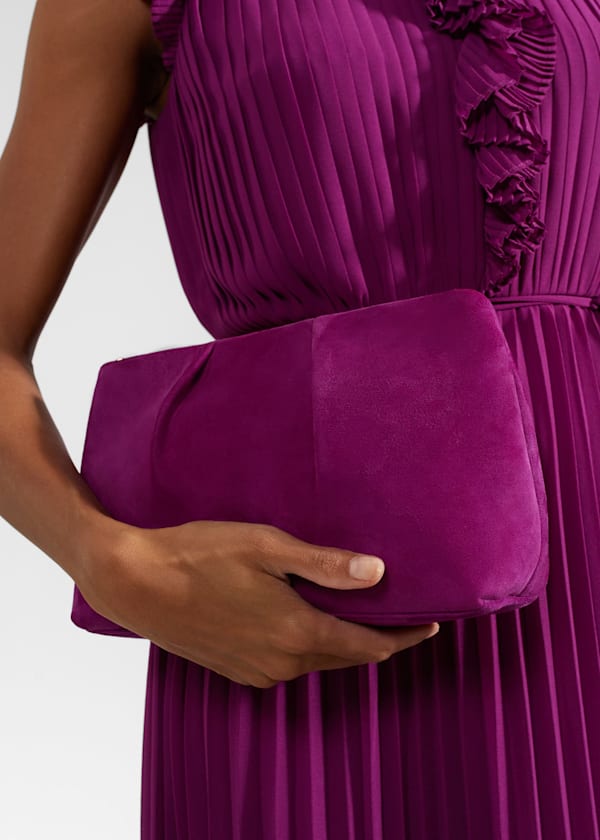 Clifton Suede Clutch Bag