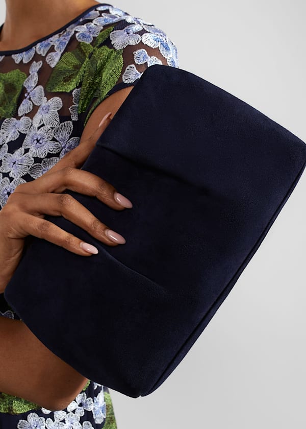 Clifton Suede Clutch Bag