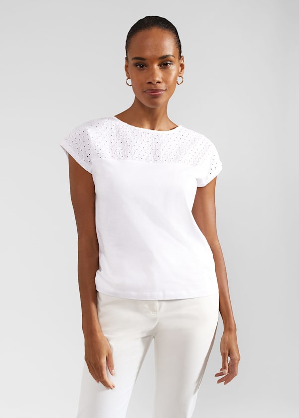 Thea Cotton Broderie Top