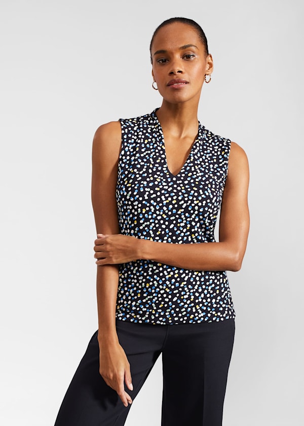 Aimee Sleeveless Printed Top