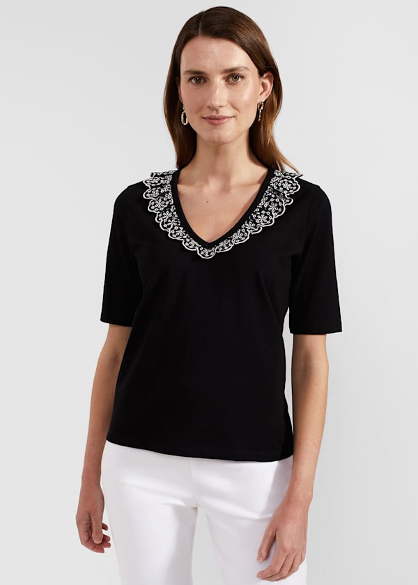 Mariella Cotton Broderie Top